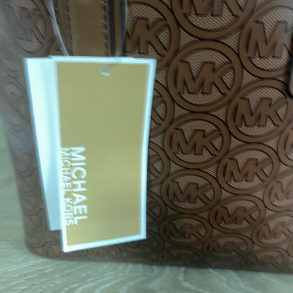 NWT Michael Kors Jodie Sm Tote Tan Recycled Materials - Picture 8 of 9